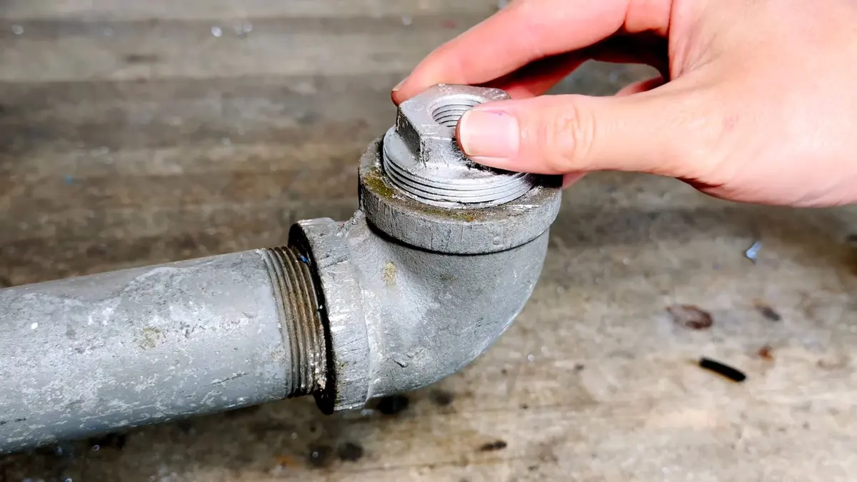 Corroded cast iron pipe and drain replacement work during a plumbing service visit in Eagle Rock