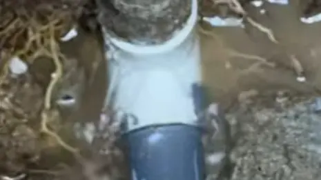 Exposed sewer pipe and repair access in soil related to Slab Leak Warning Signs: A Mid-Century Homeowner's Guide to Spotting Them Early