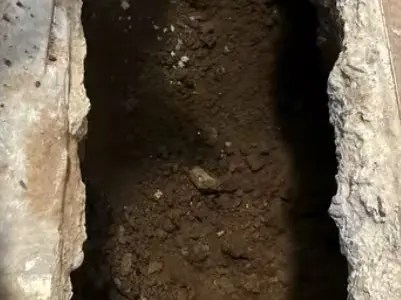 Exposed slab piping and leak detection work on a concrete floor related to Pool Leak Detection & Repair in Altadena, CA
