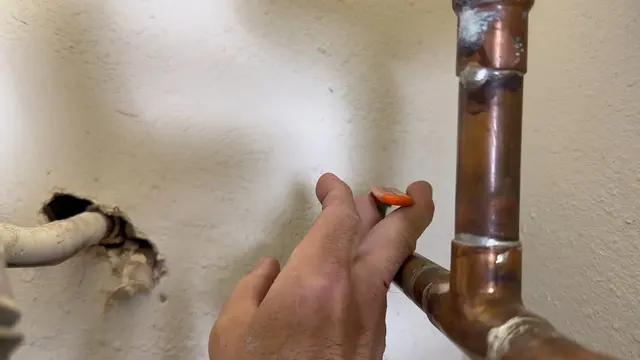 Leak detection equipment pointed at hidden plumbing related to Plumbing Services in Altadena, CA on the svc-idx-leak section