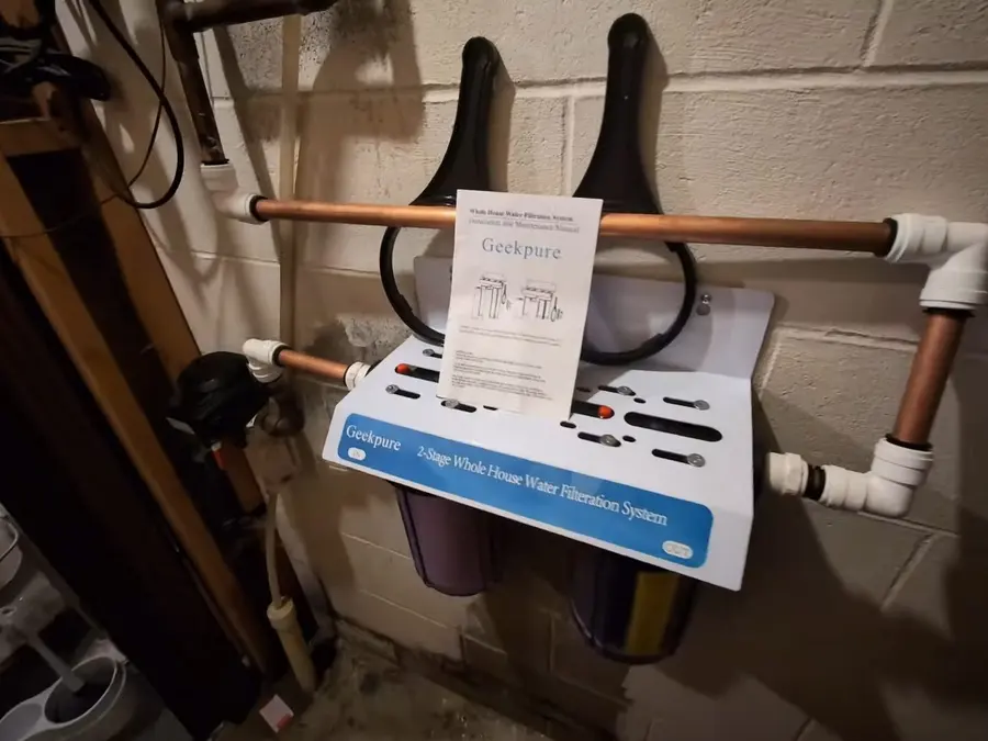 Residential plumbing repair scene with tools, pipe, or service equipment related to Water Filtration Installation in Altadena, CA on the wf-side-02 section