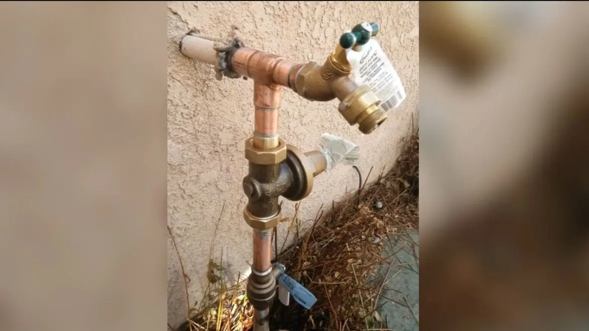 Sink faucet, supply valve, and fixture repair work during a plumbing service visit in Pasadena