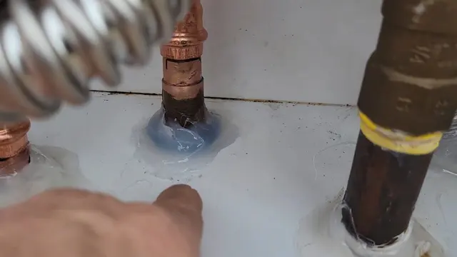 Wall-mounted tankless water heater connections and maintenance valves related to Plumbing Services in Altadena, CA on the svc-idx-wh-install section