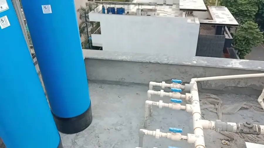 Water softener tank, control valve, and service connections related to Water Softener Installation & Repair in Altadena, CA